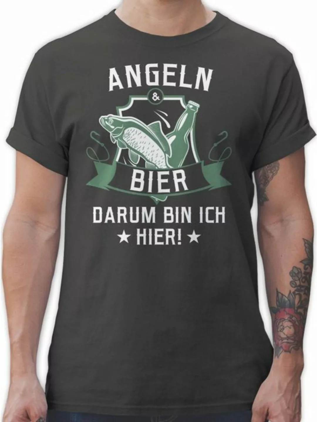 Shirtracer T-Shirt Angeln und Bier Angler Geschenke günstig online kaufen