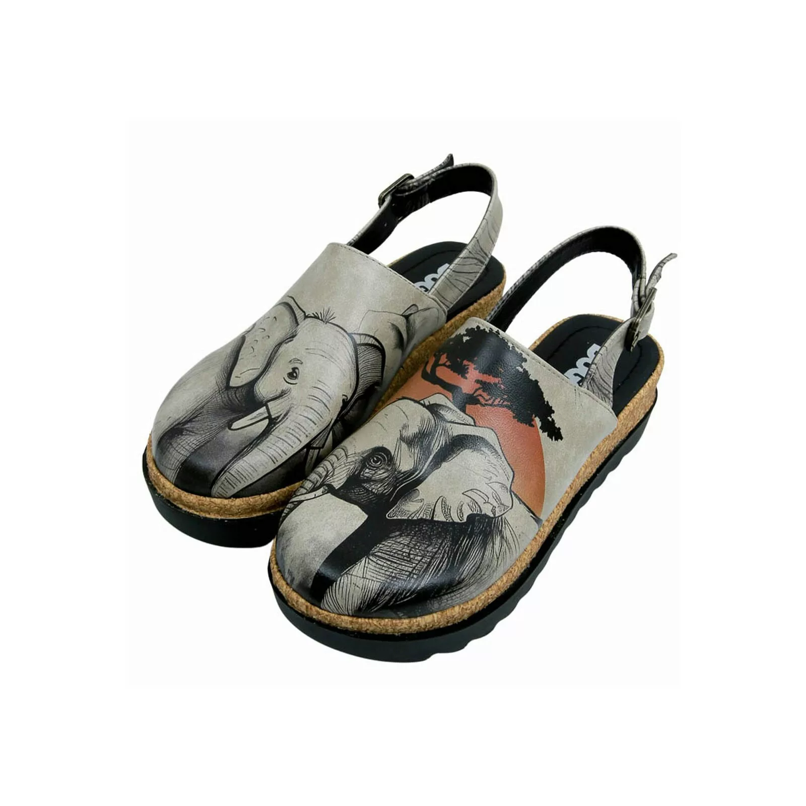 DOGO Sandale "Damen Akita Sunset Animals Vegan Damen Sandalen/ Sandaletten günstig online kaufen