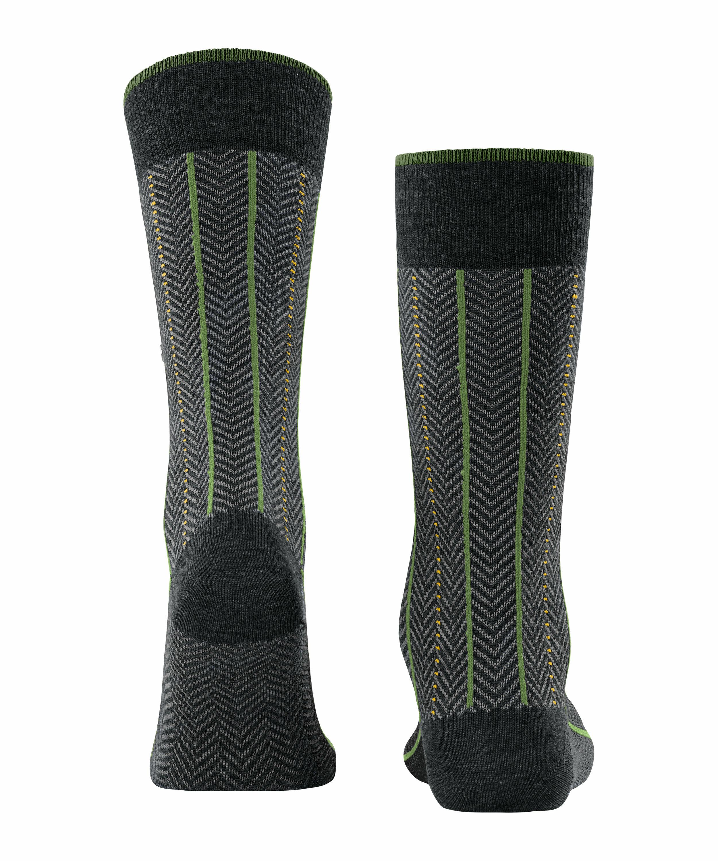 Burlington Cosy Herringbone Herren Socken, 40-46, Schwarz, Ajour, Schurwoll günstig online kaufen