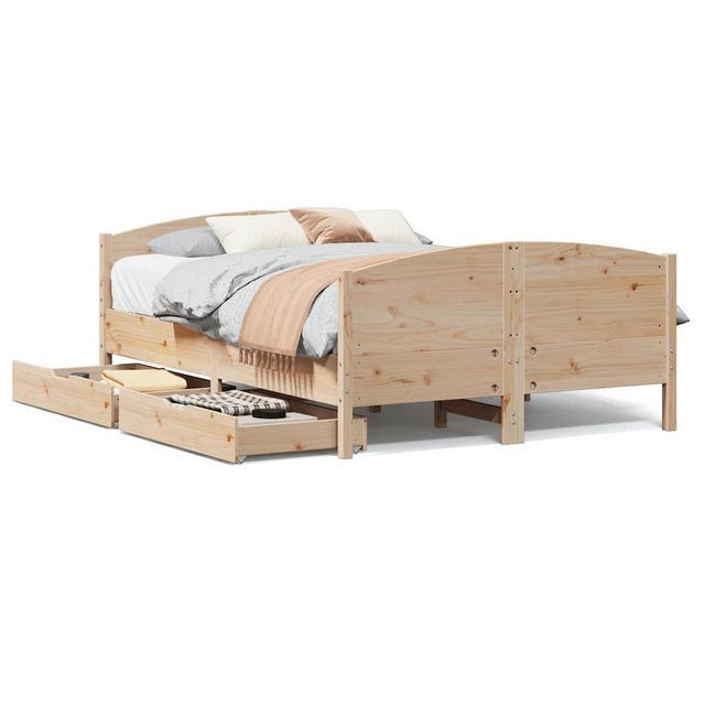 vidaXL Bett, Massivholzbett ohne Matratze 120x190 cm Kiefernholz günstig online kaufen