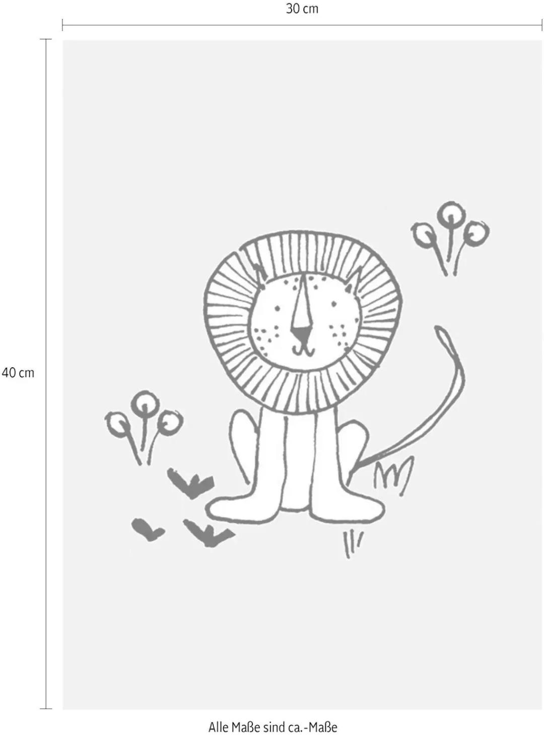 Komar Poster »Scribble Lion«, Tiere, (1 St.) günstig online kaufen