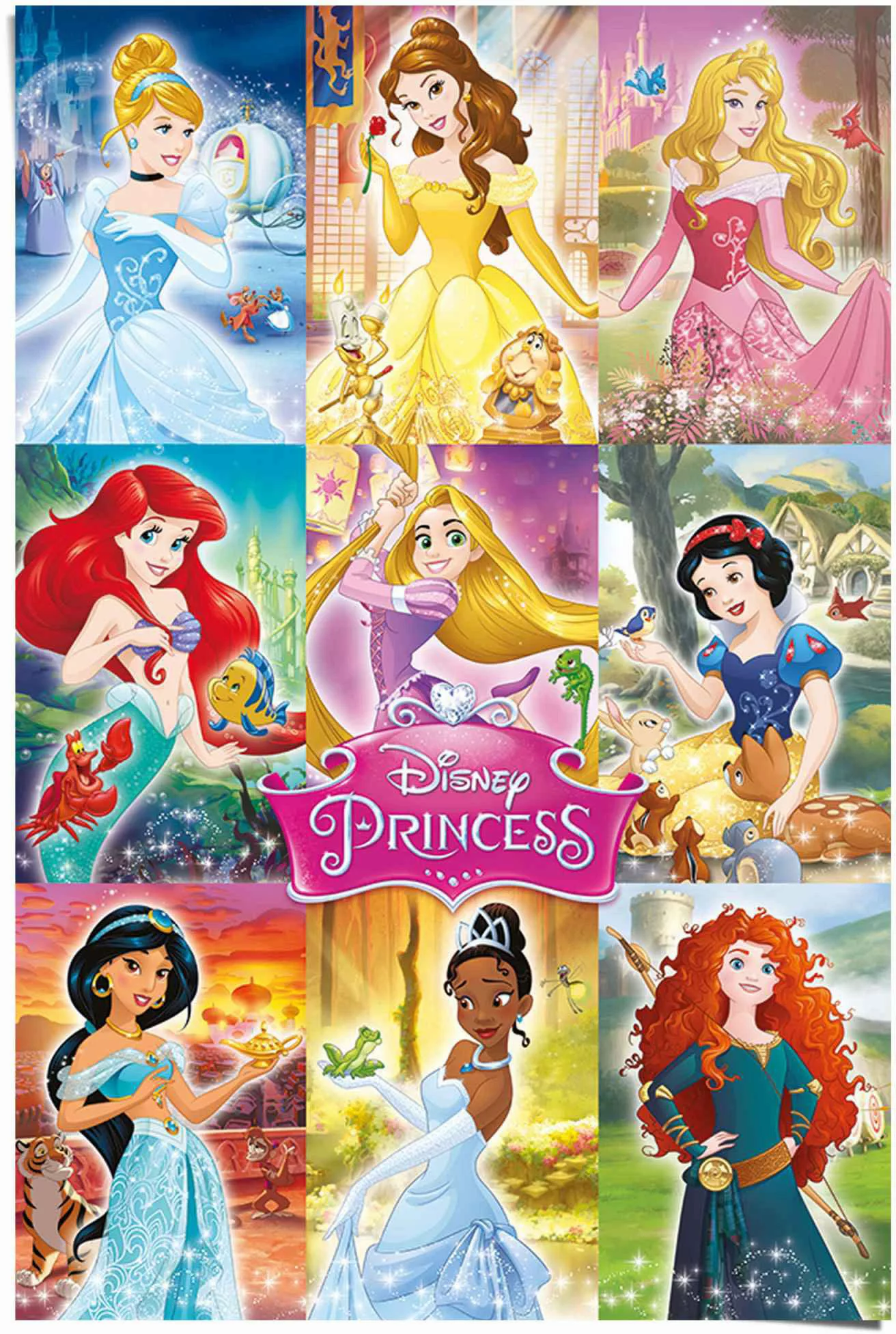 Reinders Poster "Disney`s Prinzessinnen Kollage", (1 St.) günstig online kaufen