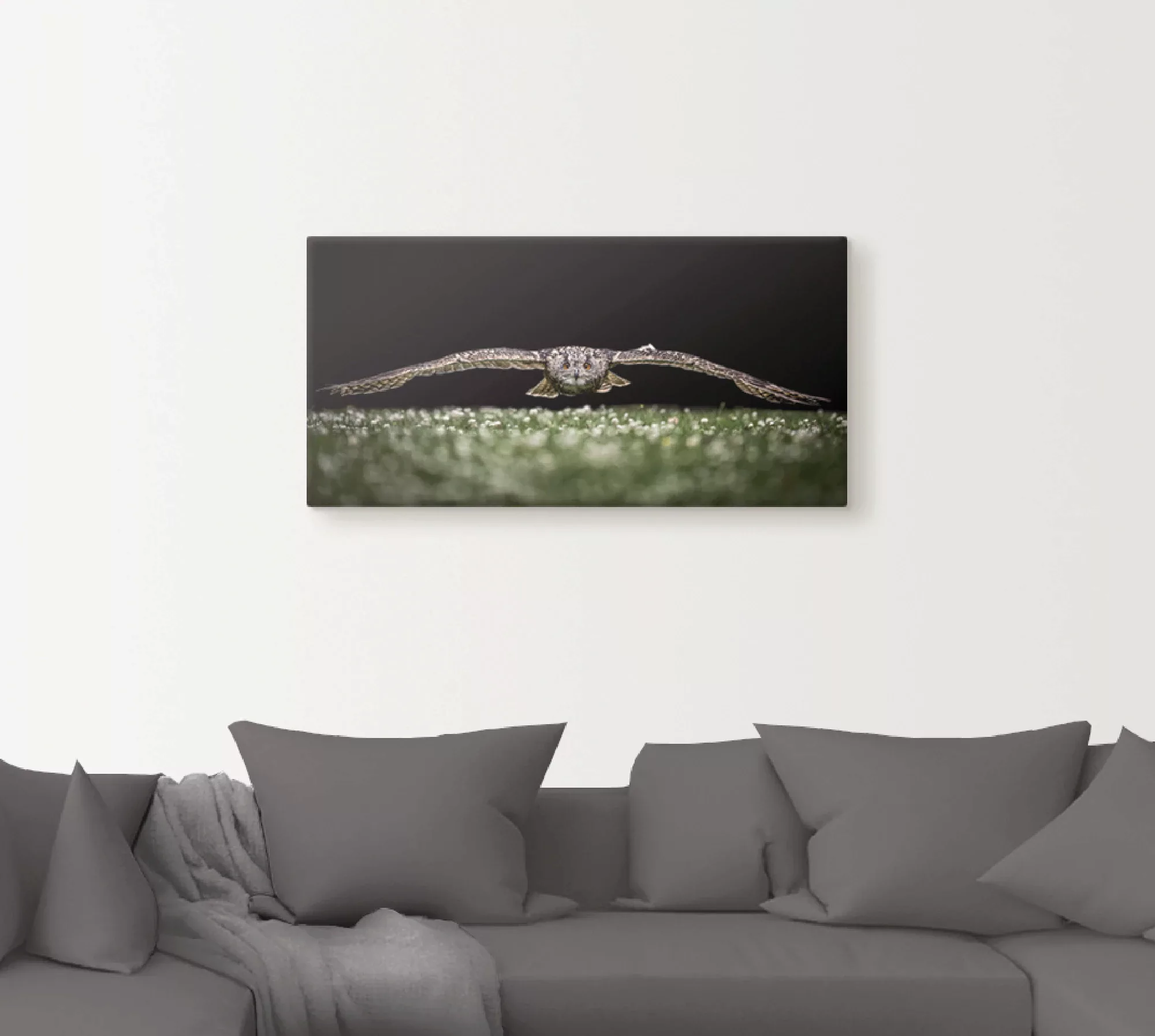 Artland Leinwandbild "Der Uhu", Vögel, (1 St.), auf Keilrahmen gespannt günstig online kaufen