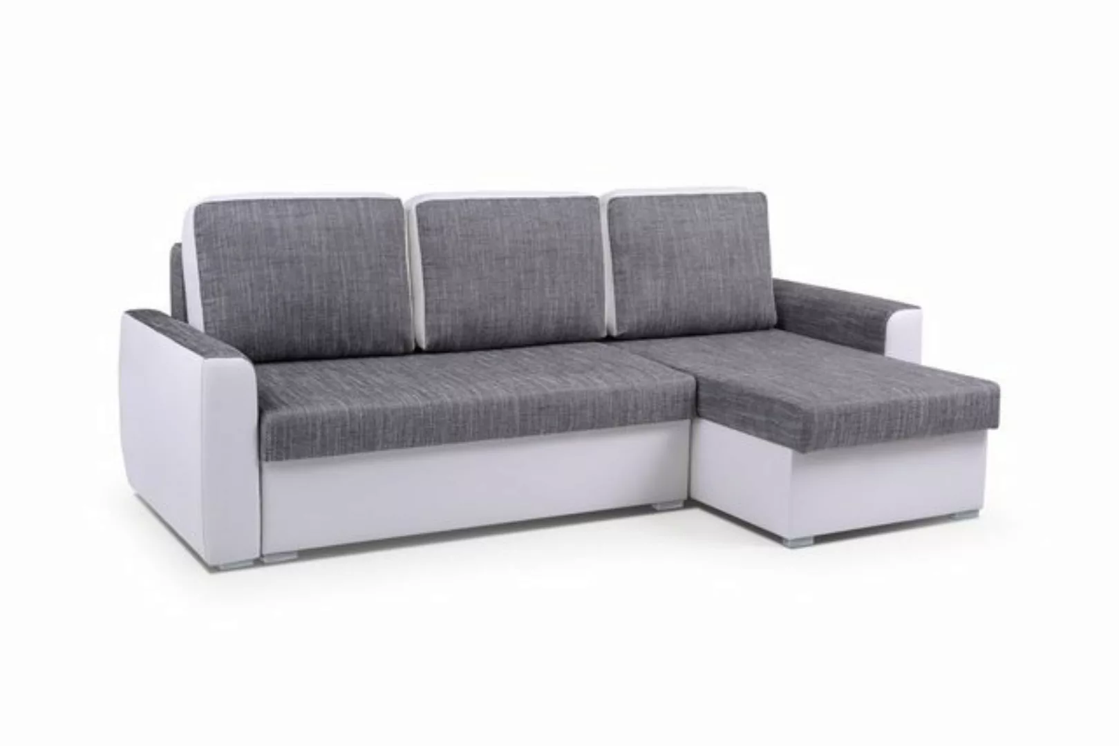 MOEBLO Ecksofa SILVA, Eckcouch mit Bettfunktion Couch L-Form Polstergarnitu günstig online kaufen