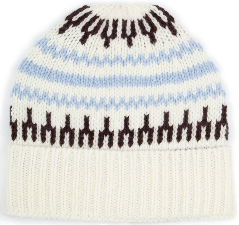 KnowledgeCotton Apparel Beanie Wolle Druck Off white - günstig online kaufen