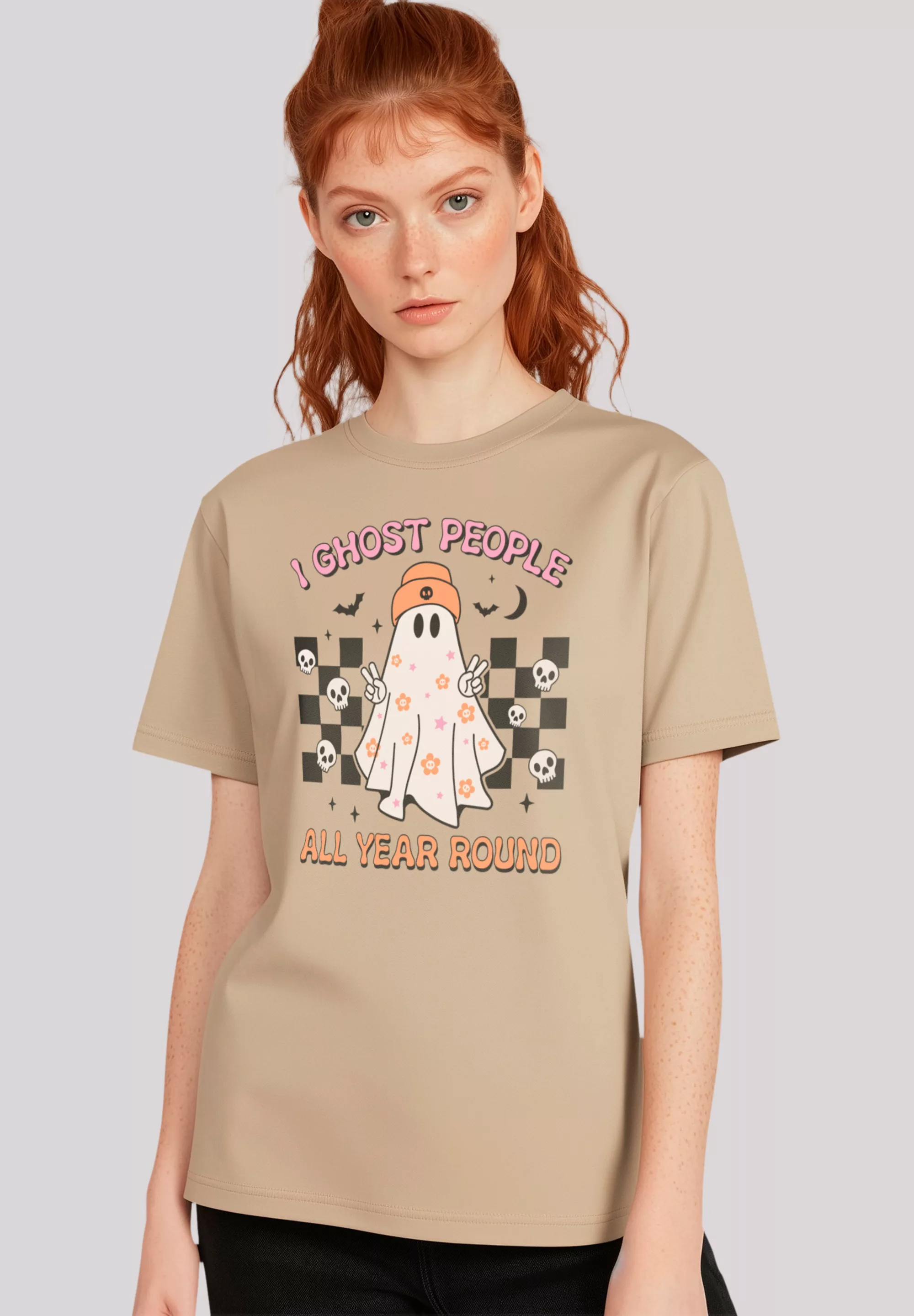 F4NT4STIC T-Shirt "Retro Halloween I Ghost People All Year Round", Premium günstig online kaufen