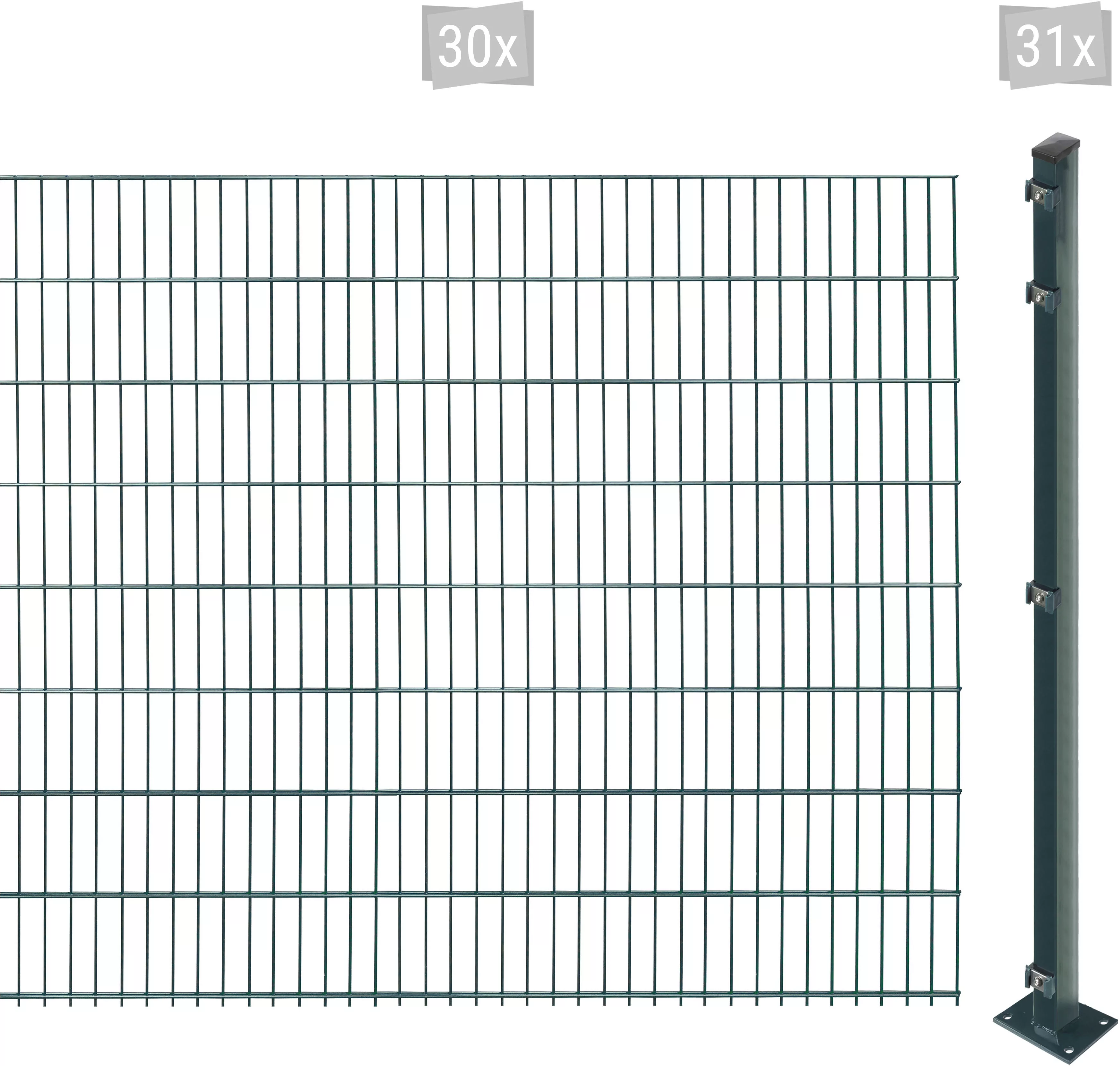 Arvotec Doppelstabmattenzaun "EASY 163 zum Aufschrauben", Zaunhöhe 163 cm, günstig online kaufen