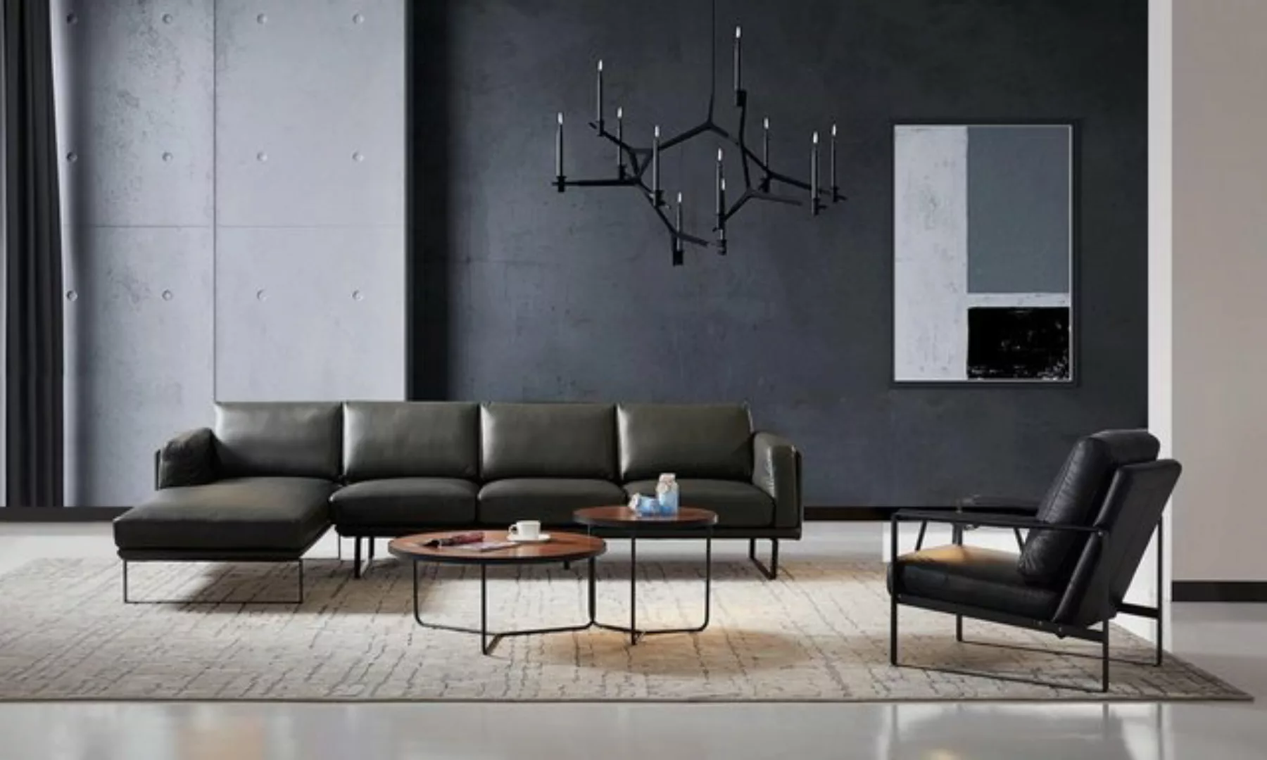 JVmoebel Ecksofa, Italienische Design Möbel Wohnzimmer Leder Ecksofa Couch günstig online kaufen