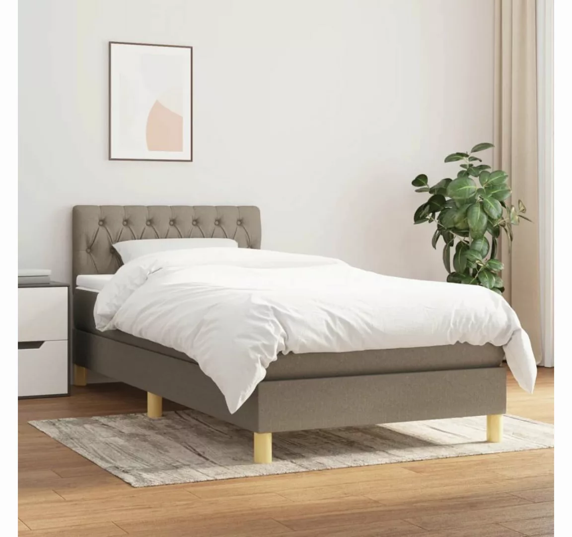 vidaXL Boxspringbett Bett Boxspringbett mit Matratze und LED Stoff (90 x 19 günstig online kaufen