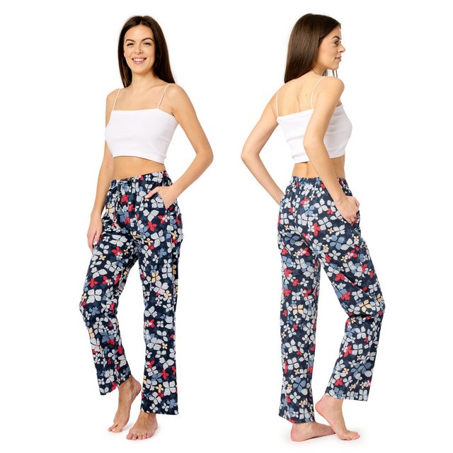 Merry Style Pyjamashorts Damen Schlafanzughose Lang MPP-001 aus Baumwolle ( günstig online kaufen