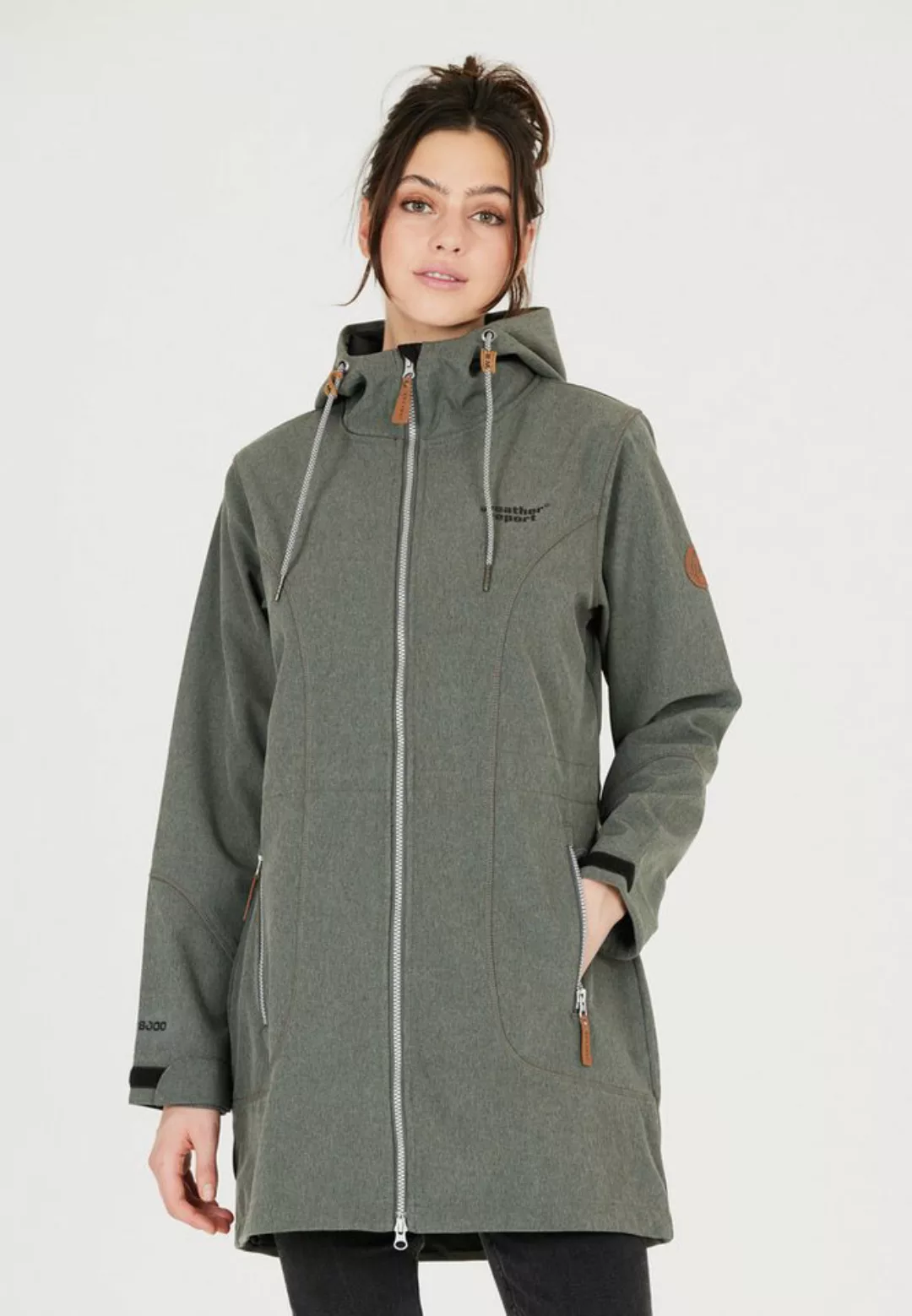 WEATHER REPORT Softshelljacke "Lilan", mit langem Schnitt und wasserdichter günstig online kaufen