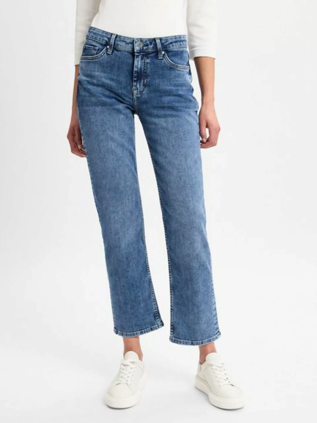 s.Oliver Gerade Jeans s.Oliver - Jeans Karolin - Regular Fit, Mid Rise, Str günstig online kaufen