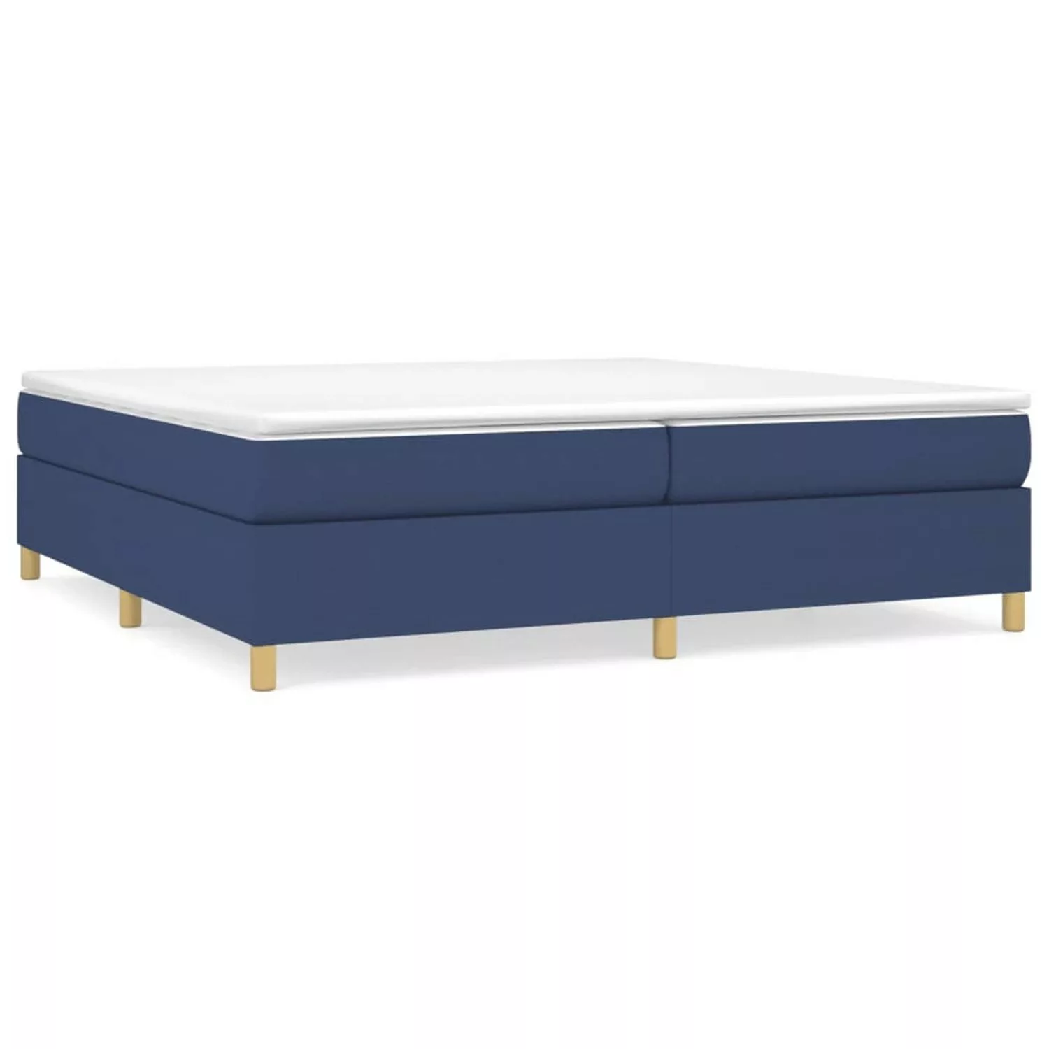 vidaXL Boxspringbett Blau 200x200 cm Stoff1378292 günstig online kaufen