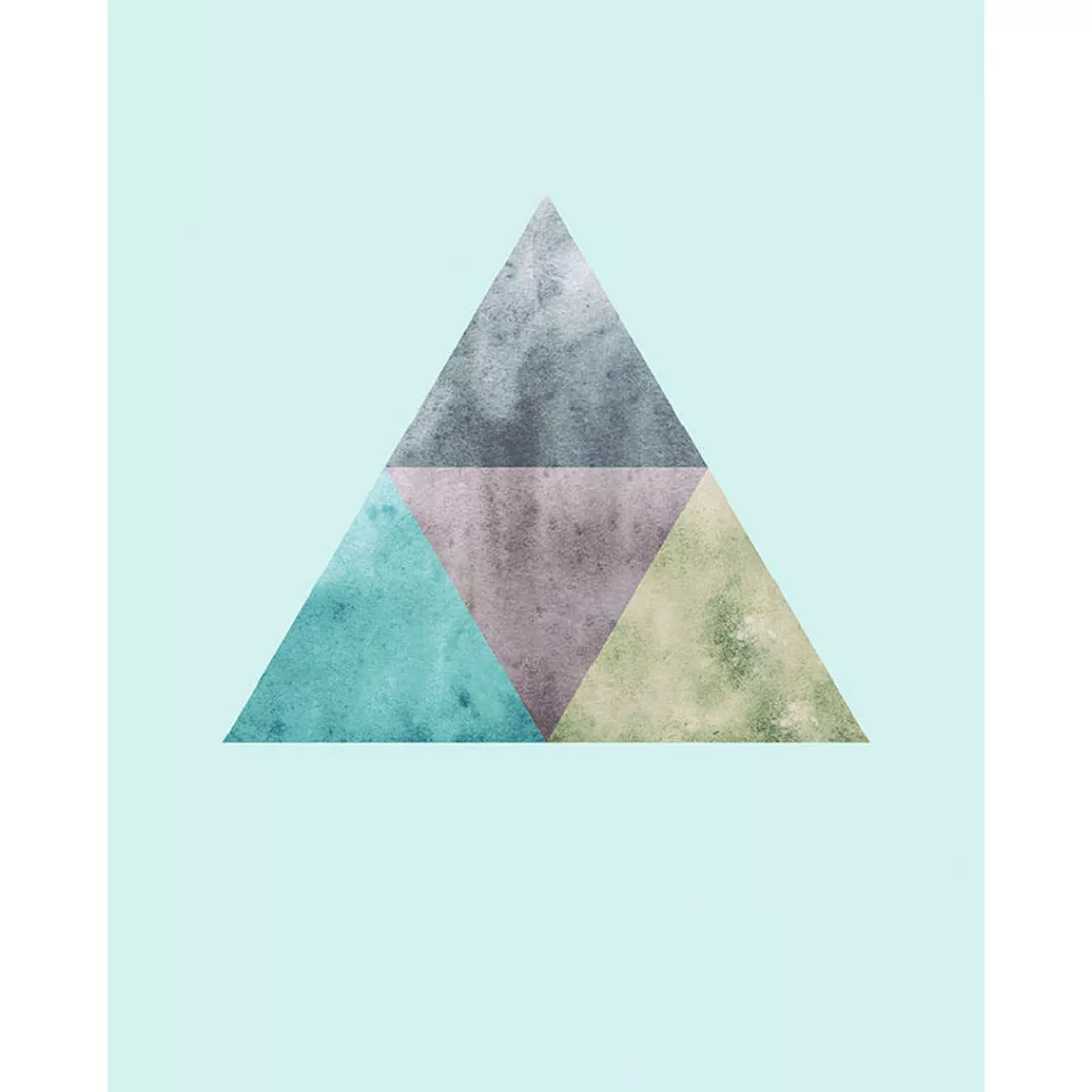 Komar Wandbild Triangles Top Blue günstig online kaufen