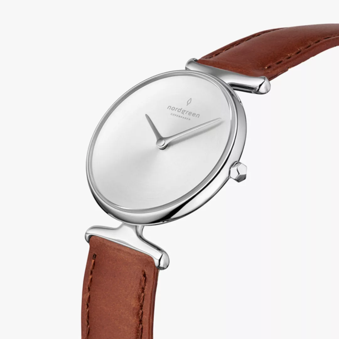 Armbanduhr Unika Silber | Mattes Edelstahl Ziffernblatt - Italienisches Led günstig online kaufen