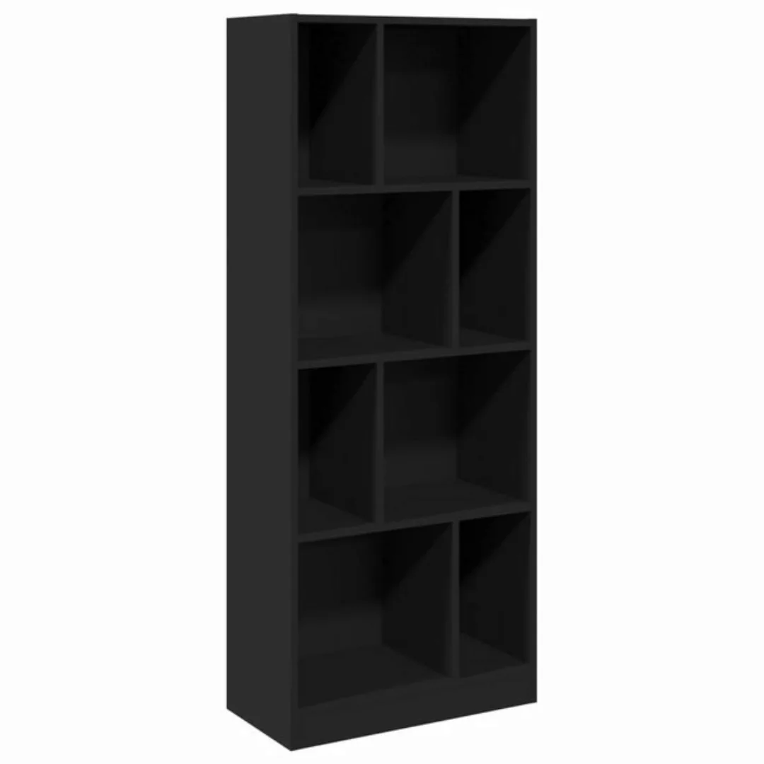 vidaXL Bücherregal Bücherregal Schwarz 57x28,5x141 cm Holzwerkstoff, 1-tlg. günstig online kaufen