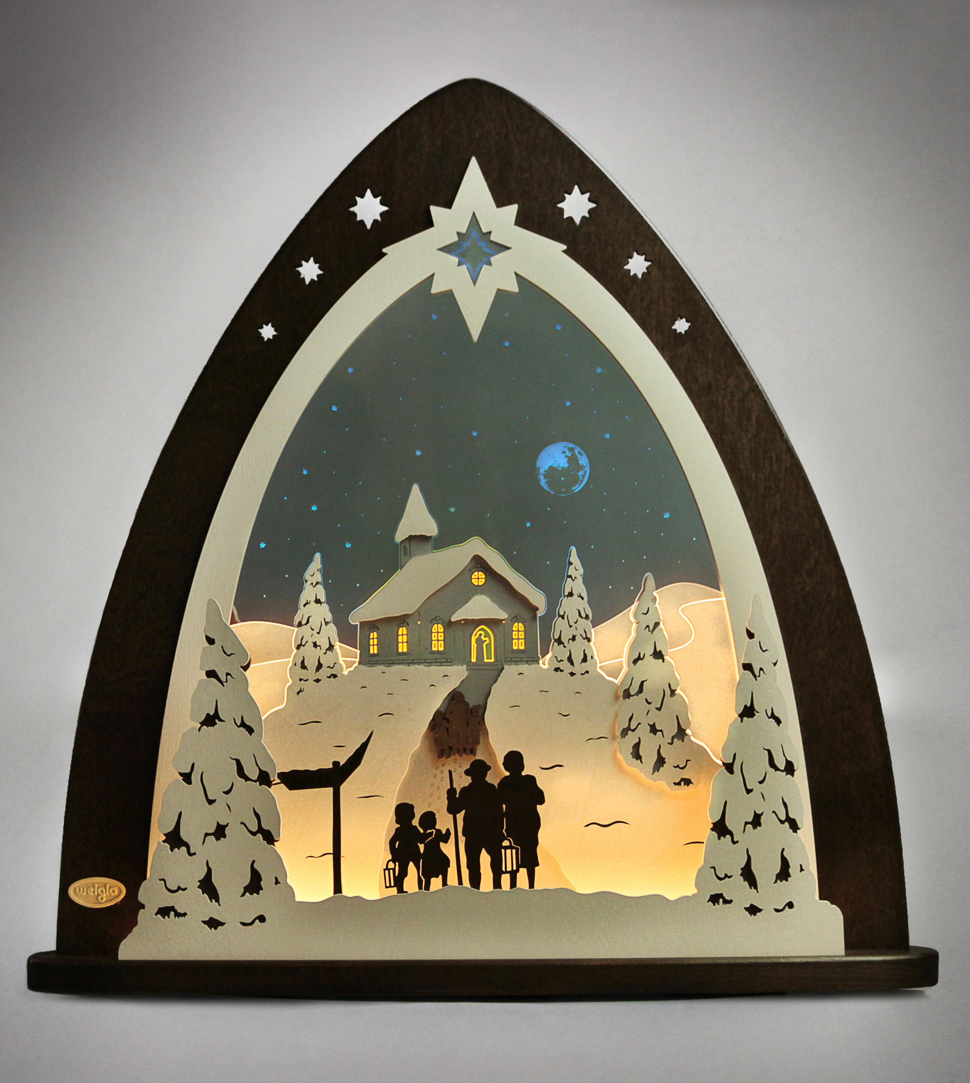 Weigla Lichterbogen "Bergkapelle, Weihnachtsdeko", in 3D Optik günstig online kaufen
