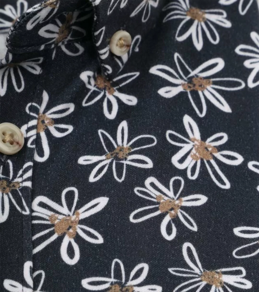 Blue Industry Short Sleeve Hemd Blumenmuster Dunkelblau - Größe 42 günstig online kaufen