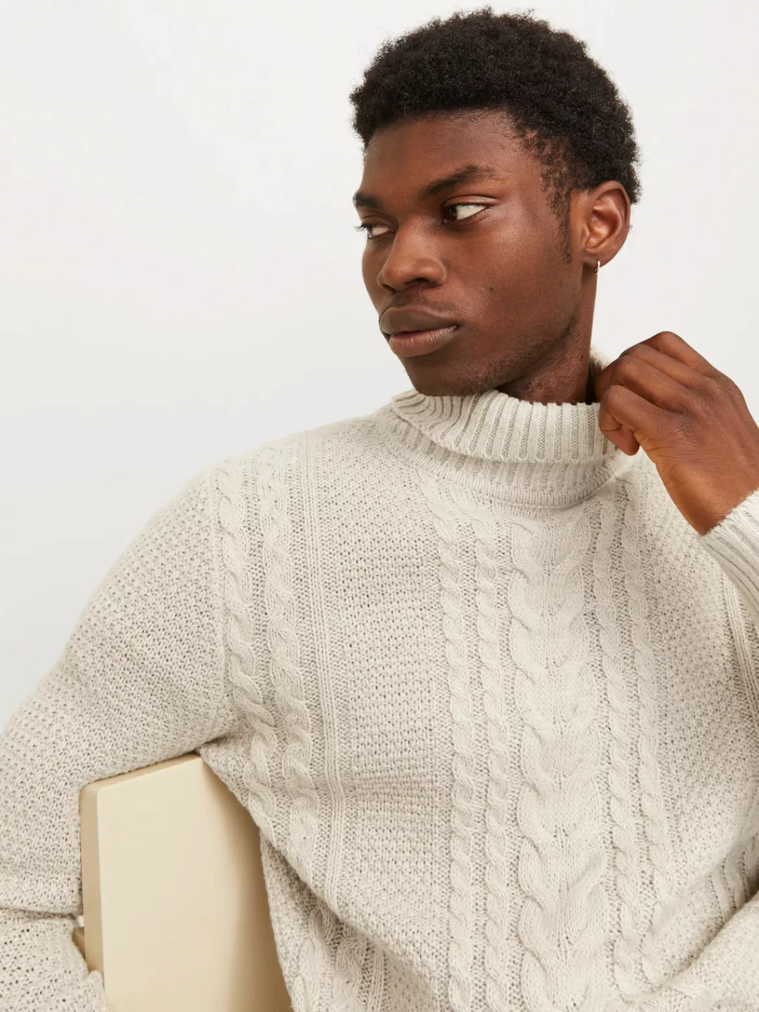 Jack & Jones Rollkragenpullover "JJCRAIG KNIT ROLL NECK AW24", mit Zopfmust günstig online kaufen