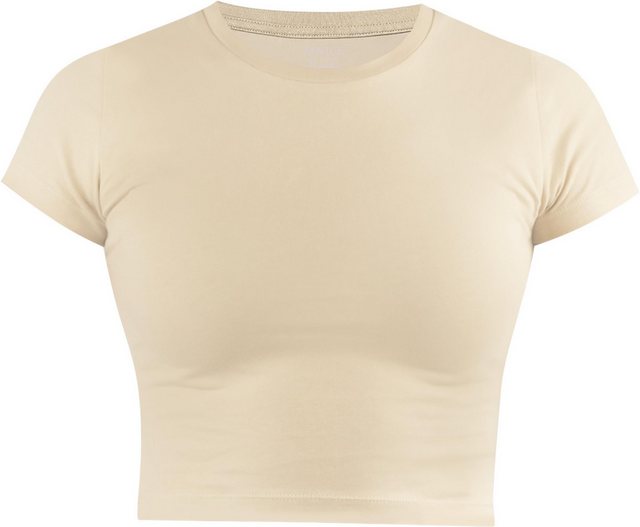 Janice Kurzarmshirt Damen crop T-Shirt hochgeschlossen Nerano Kurzes Shirt günstig online kaufen