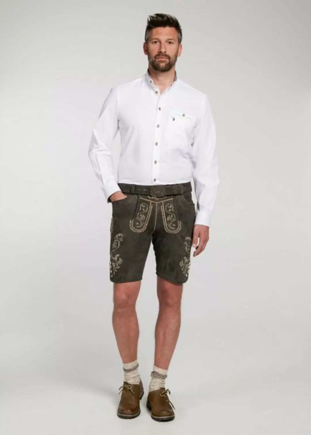 Spieth & Wensky Shorts Lederhose Werfen (1-tlg) mit Stickerei günstig online kaufen