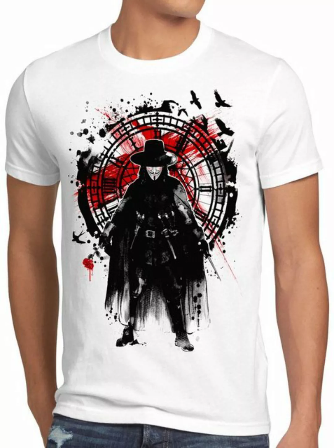 style3 Print-Shirt Herren T-Shirt Remember V Guy Fawkes London Comic günstig online kaufen