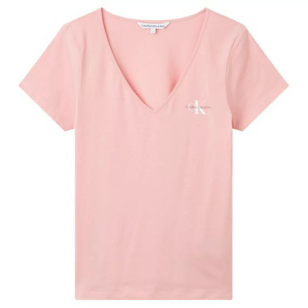 Calvin Klein Jeans Monogram Slim Kurzärmeliges T-shirt S Soft Berry günstig online kaufen