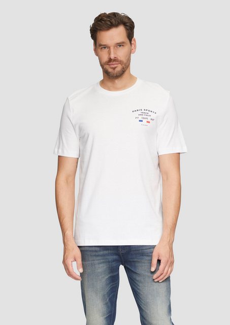 s.Oliver Kurzarmshirt T-Shirt mit Frontprint Artwork günstig online kaufen