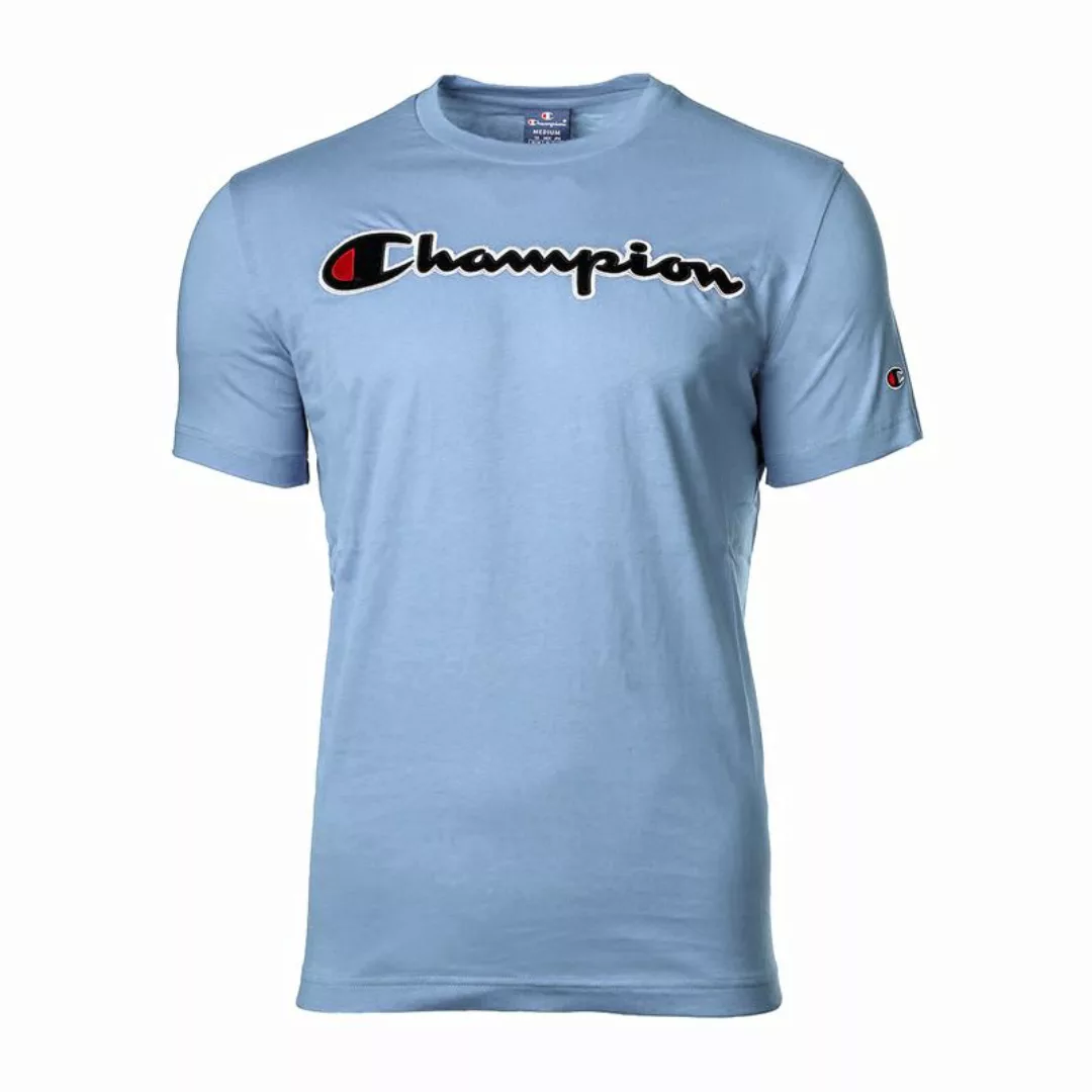 Champion Herren T-Shirt - Crew Neck, Rundhals, Cotton, großes Logo, einfarb günstig online kaufen