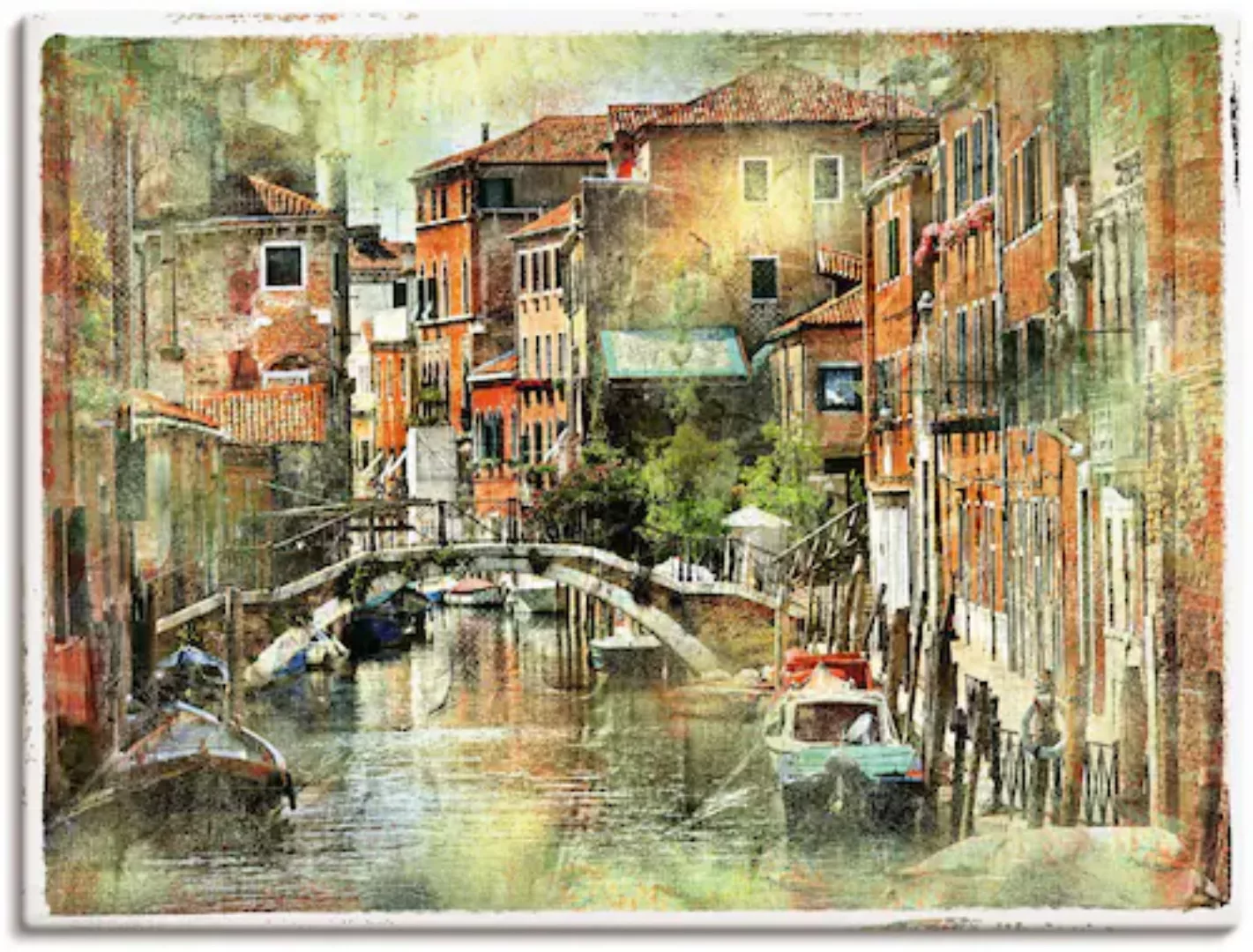 Artland Wandbild »Kanal in Venedig«, Italien, (1 St.), als Leinwandbild, Po günstig online kaufen