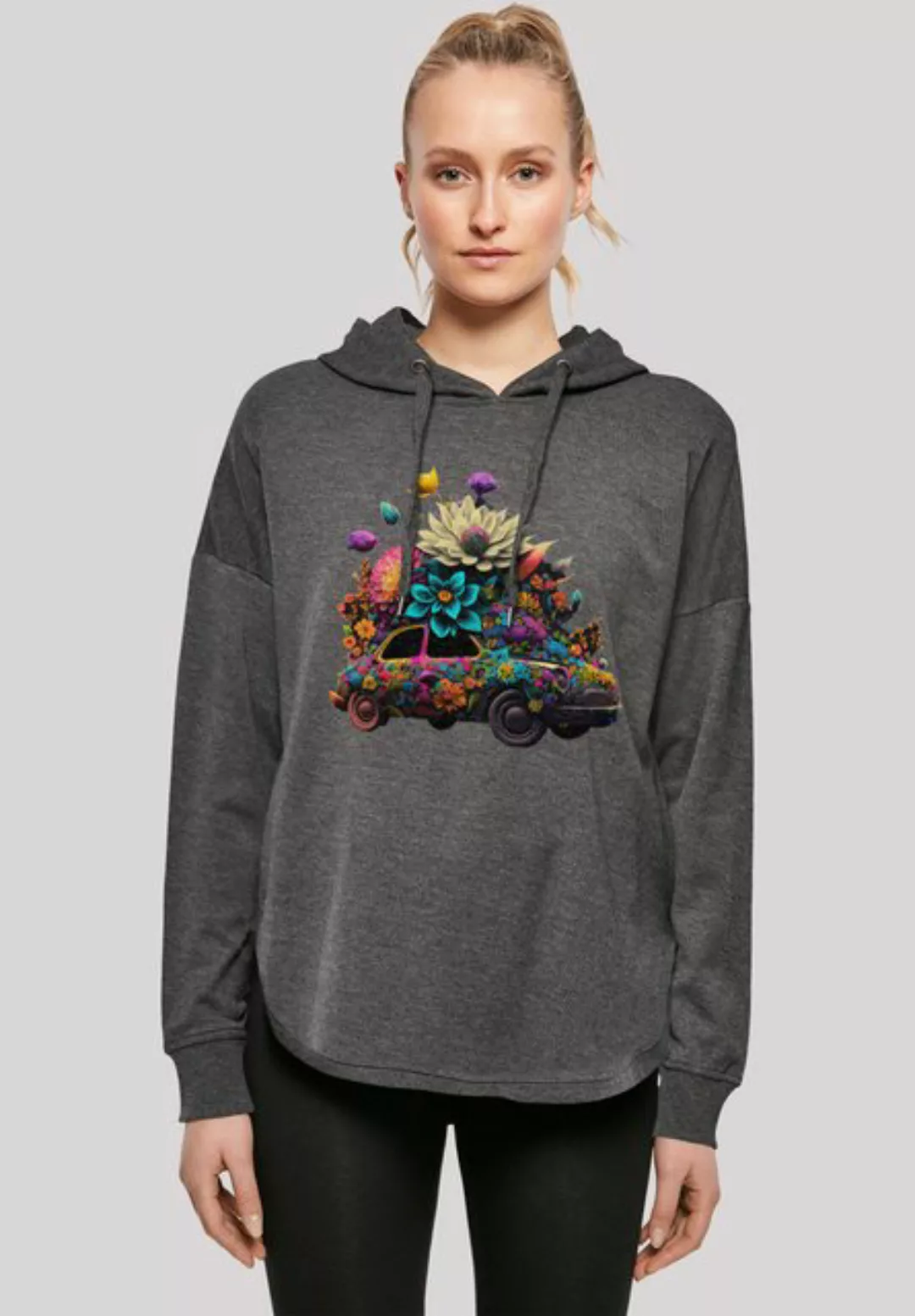 F4NT4STIC Kapuzenpullover Blumen Auto Oversize Hoodie Print günstig online kaufen