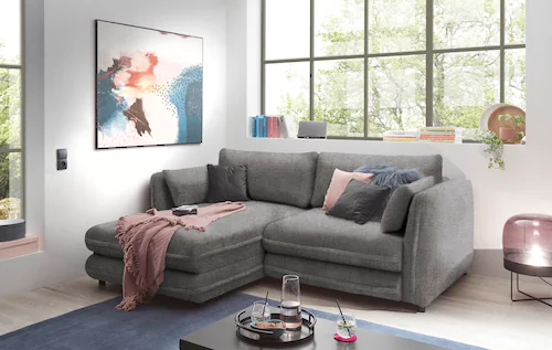 ED EXCITING DESIGN Ecksofa "Stanley L-Form", mit Bettfunktion, Bettkasten & günstig online kaufen