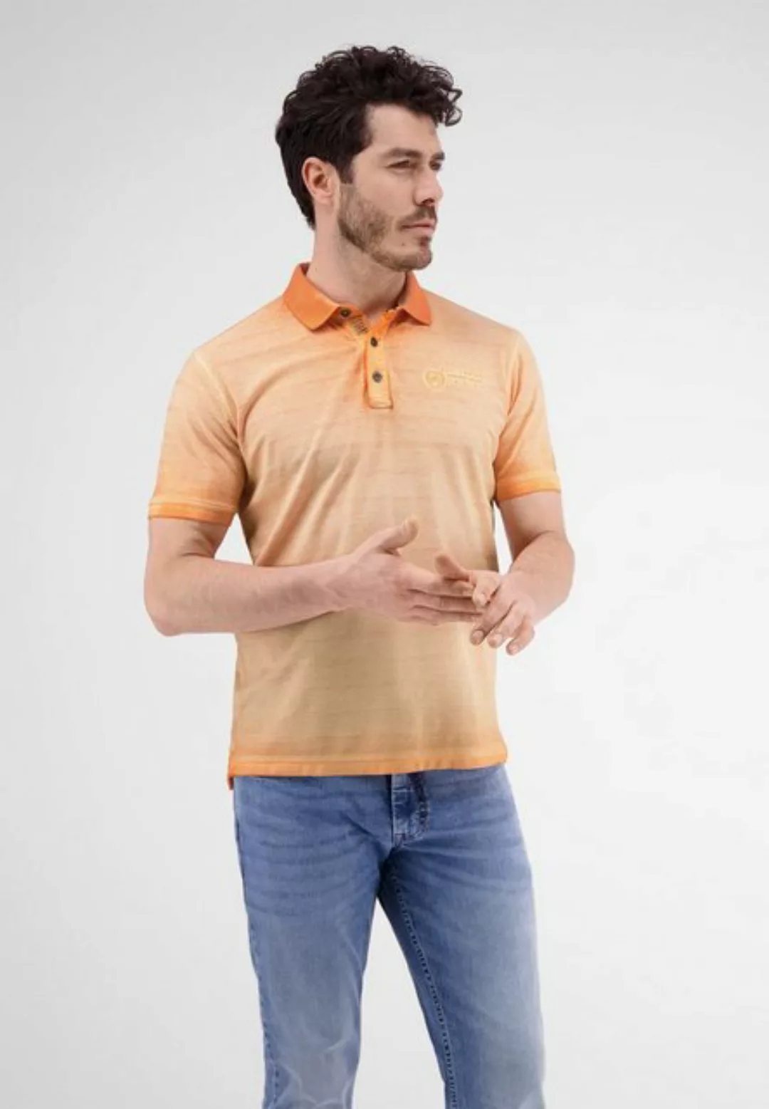 LERROS Poloshirt "LERROS Poloshirt, gestreift in Strukturqualität" günstig online kaufen