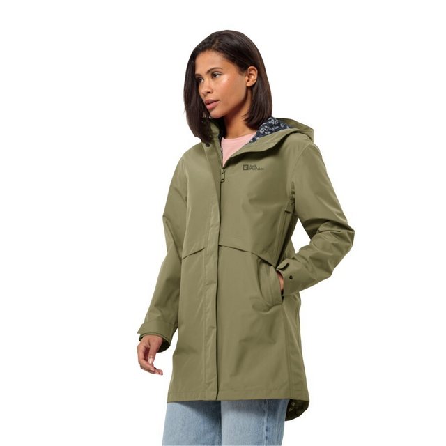 Jack Wolfskin Funktionsmantel CAPE WEST COAT W Kapuze ist fest mit der Jack günstig online kaufen