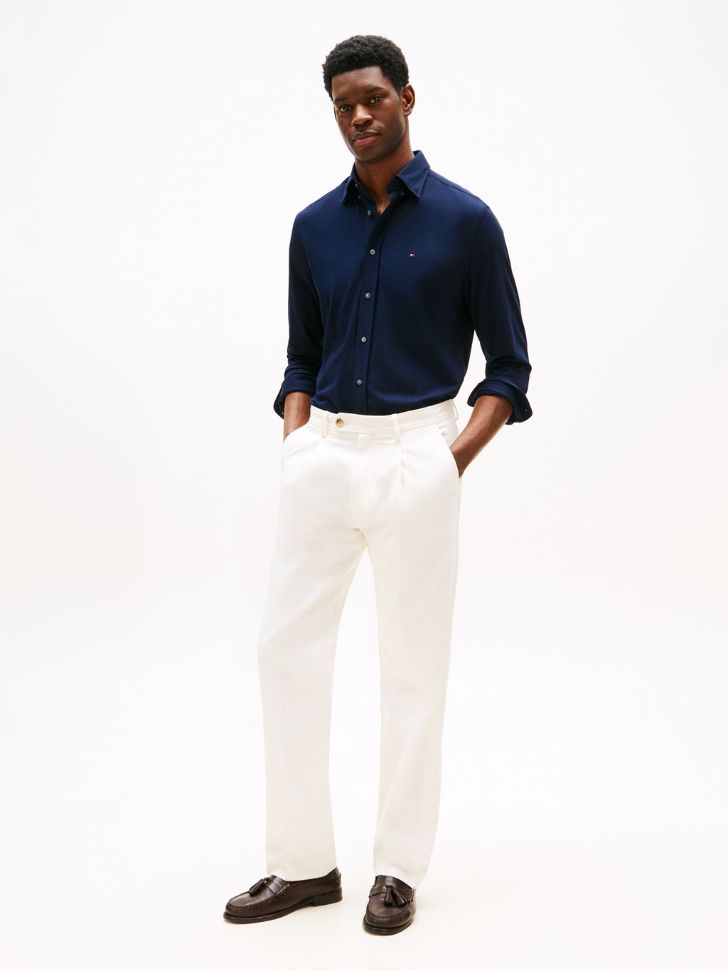 Tommy Hilfiger Langarmhemd "PERFORMANCE KNIT SOLID LS SHIRT" günstig online kaufen