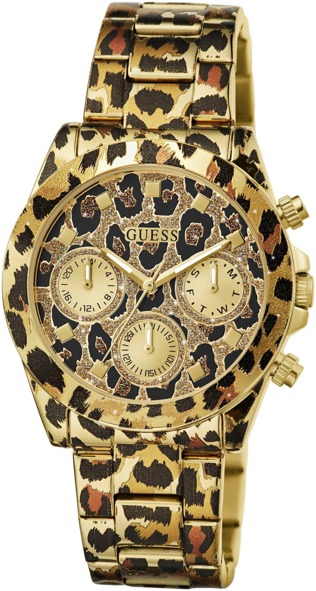 Guess Multifunktionsuhr LEOPARDESS GW0751L1, Quarzuhr, Armbanduhr, günstig online kaufen