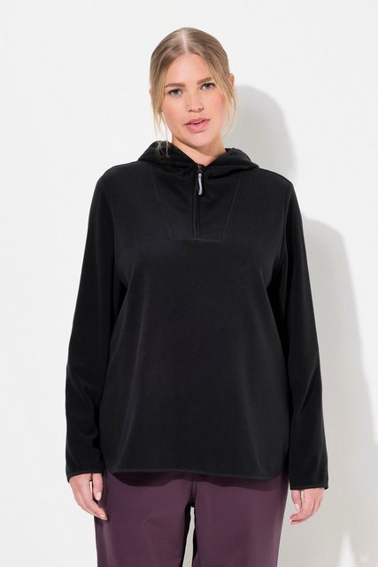 Ulla Popken Sweatshirt Fleece-Troyer kurz Oversized Kapuze Langarm günstig online kaufen