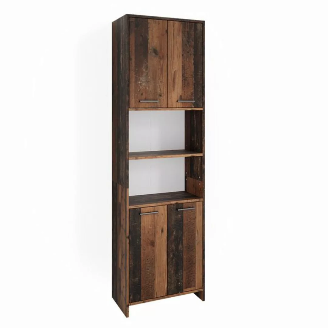 Vicco Hochschrank Maris, Eiche rustikal, 56.1 x 190 cm günstig online kaufen