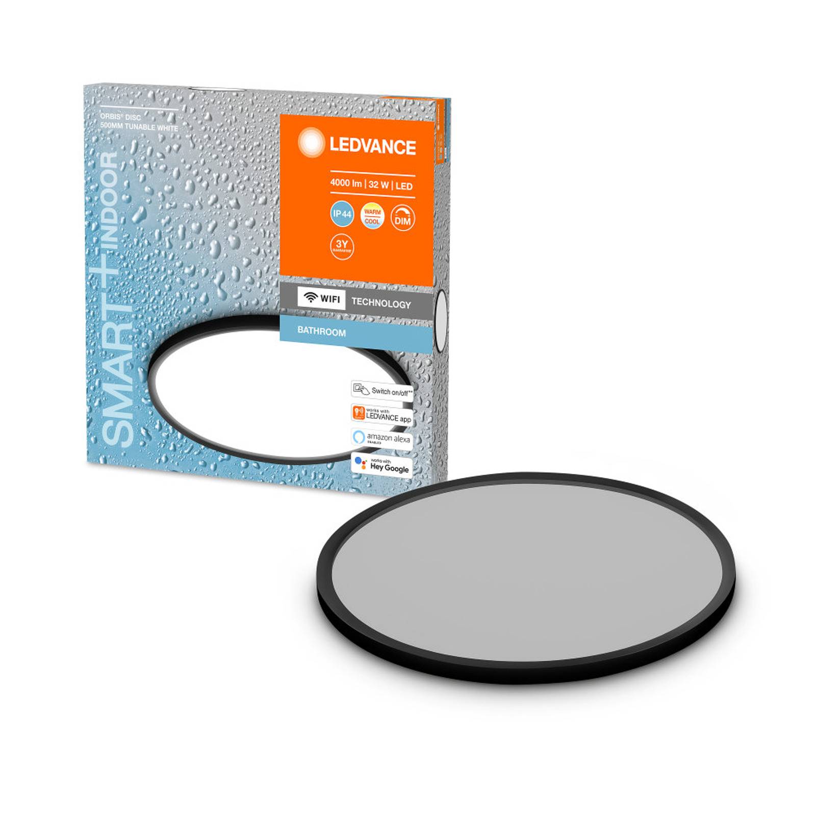 LEDVANCE SMART+ WiFi Orbis Disc, schwarz, Ø 50 cm günstig online kaufen