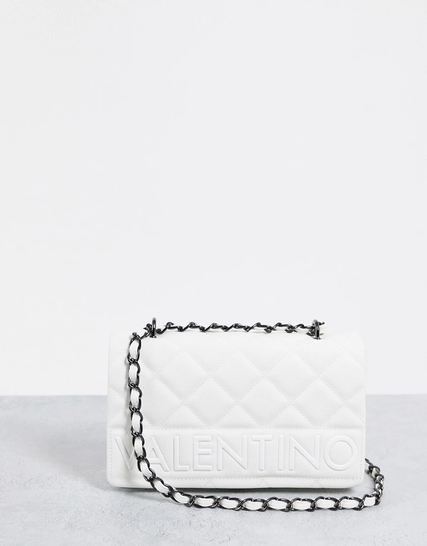 Valentino Bags – Licia – Gesteppte Umhängetasche in gebrochenem Weiß mit Um günstig online kaufen