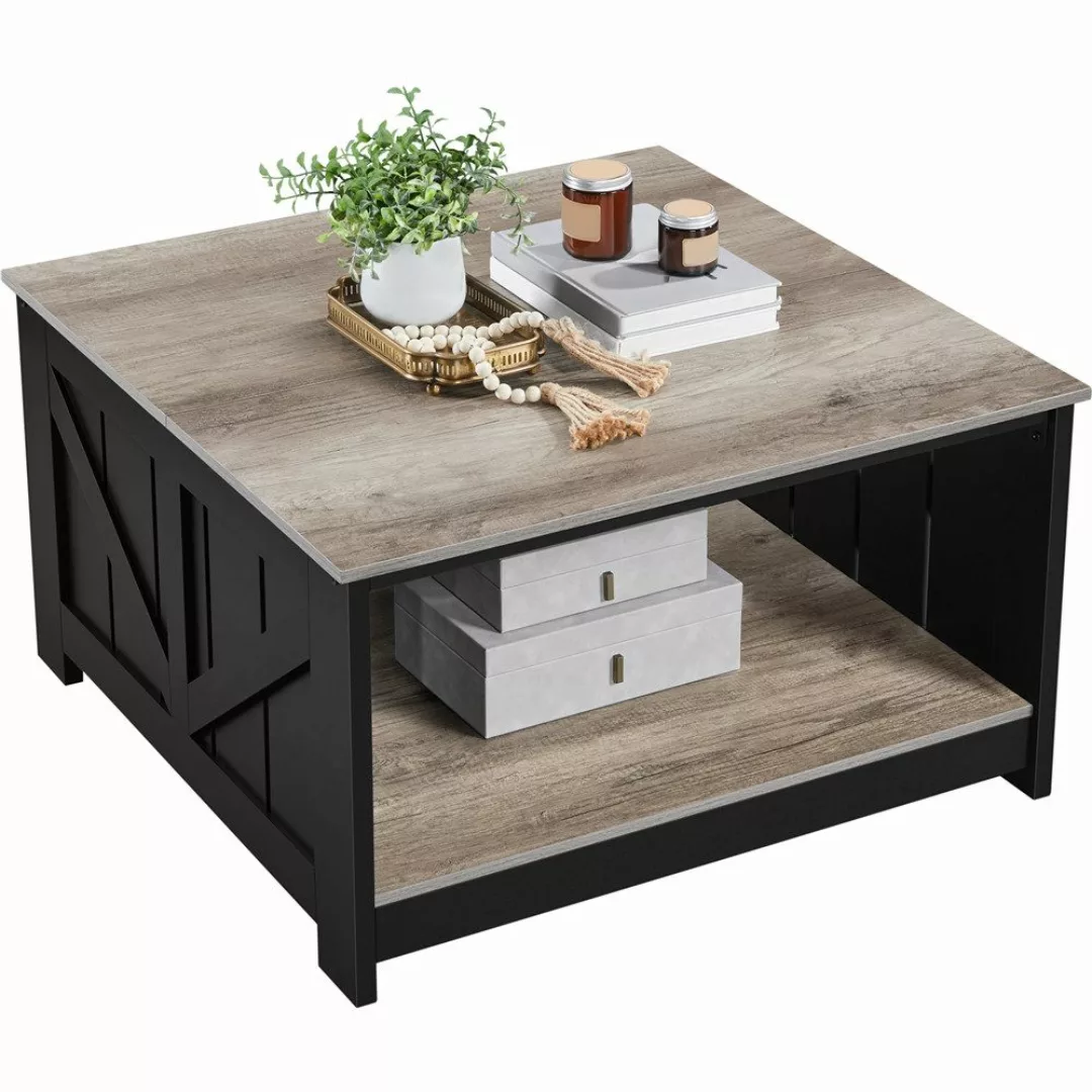 Yaheetech Couchtisch 80x80x45 cm, Kaffeetisch Quadratischer günstig online kaufen