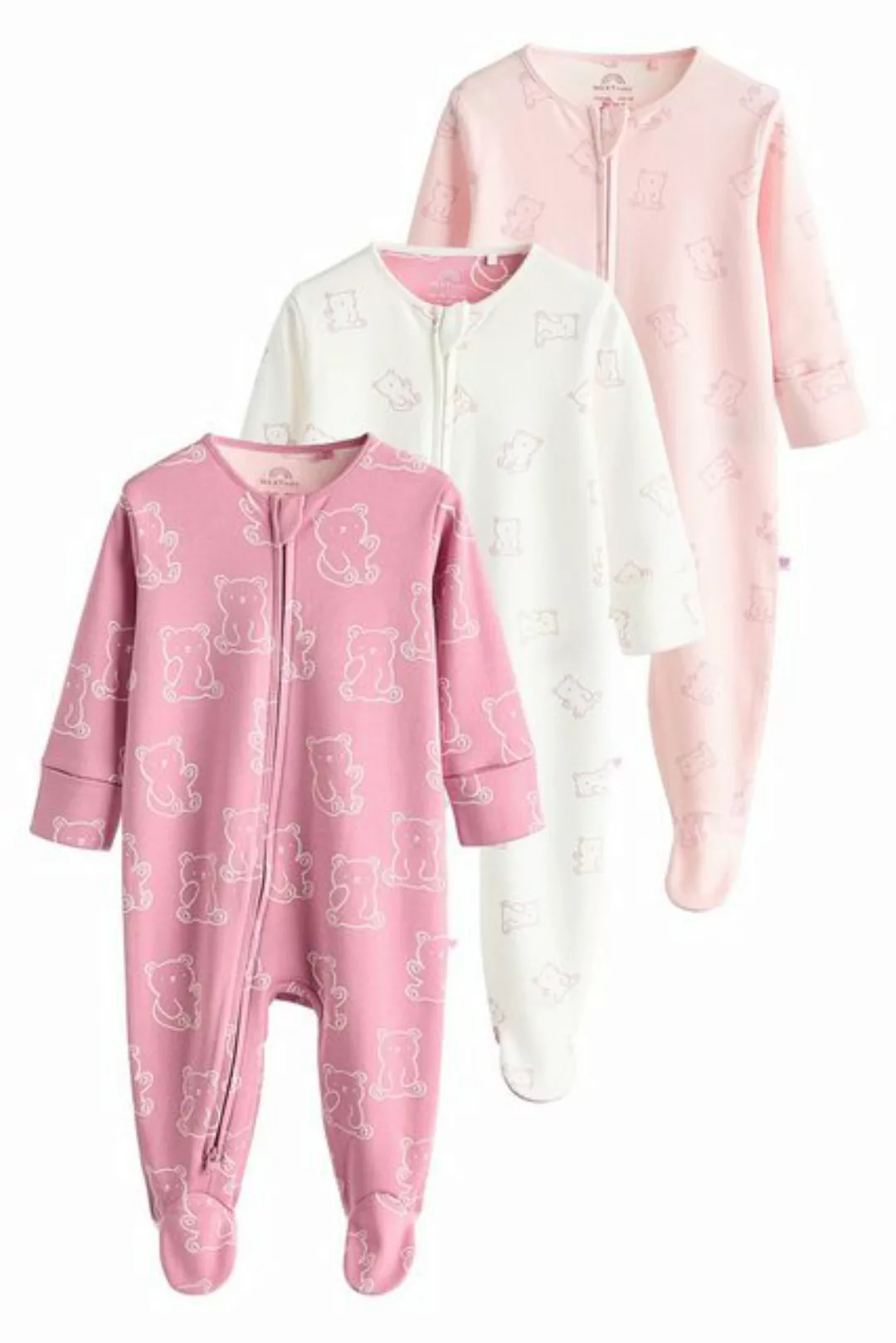 Next Schlafoverall Pyjama-Set (3-tlg) günstig online kaufen