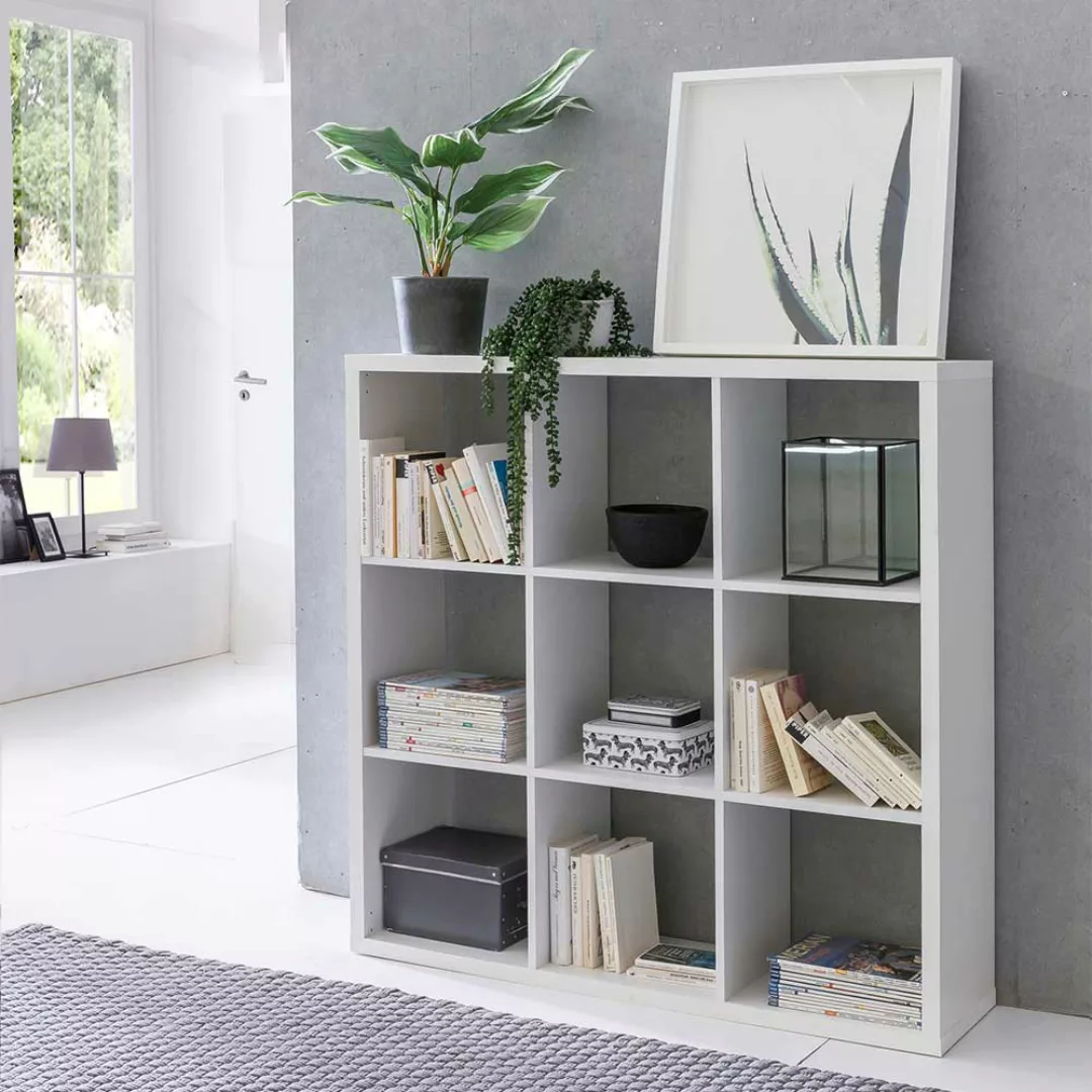 Wohnzimmer Regal in Weiß Bücher günstig online kaufen