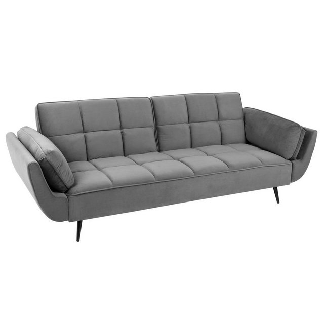 riess-ambiente Schlafsofa BOUTIQUE 213cm grau, mit Samt-Bezug günstig online kaufen