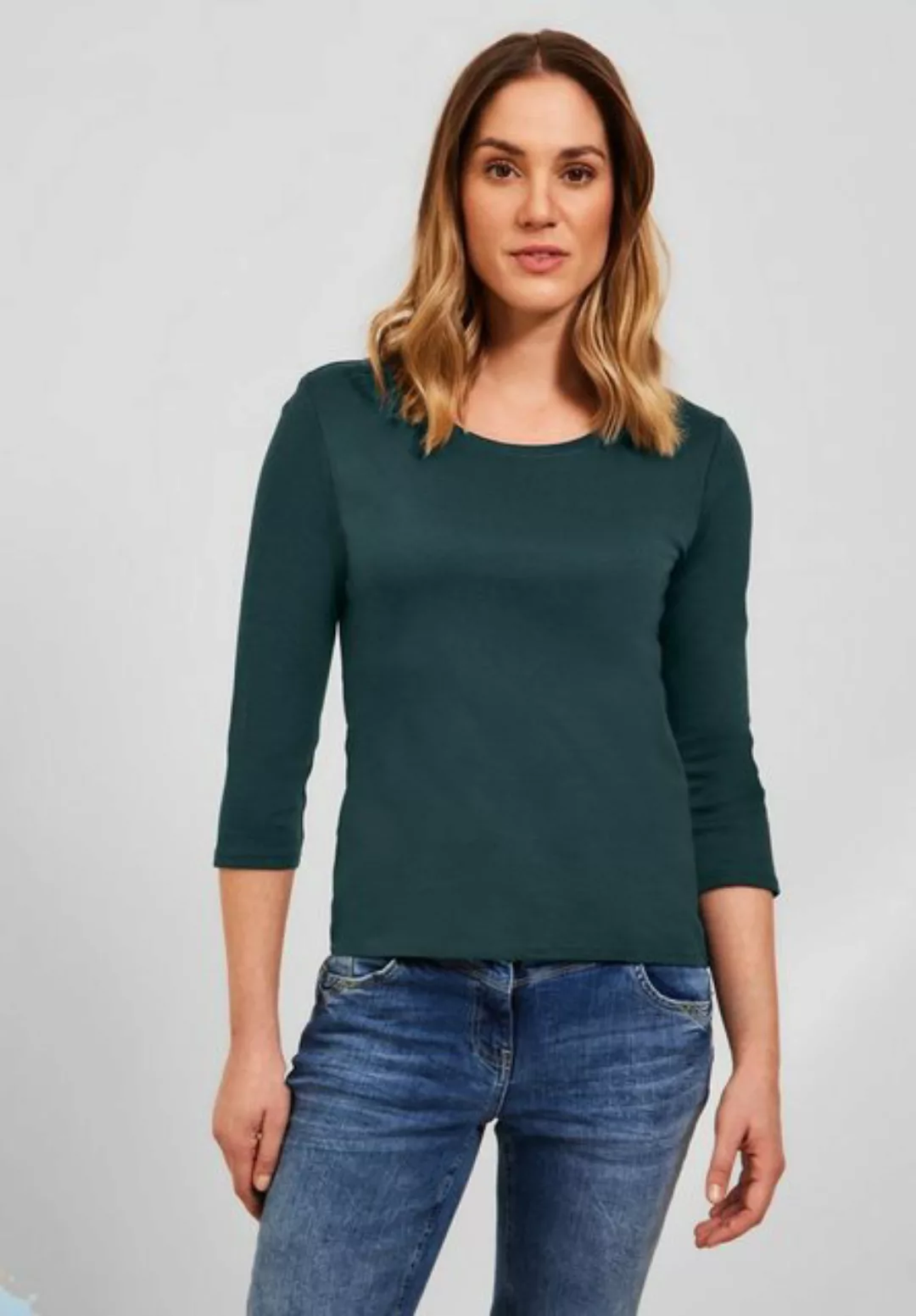 Cecil 3/4-Arm-Shirt aus reiner Baumwolle günstig online kaufen
