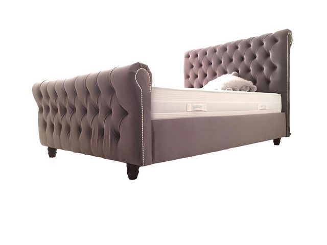 Xlmoebel Bett Design-Schlafbett Chesterfield für das Schlafzimmer mit engli günstig online kaufen