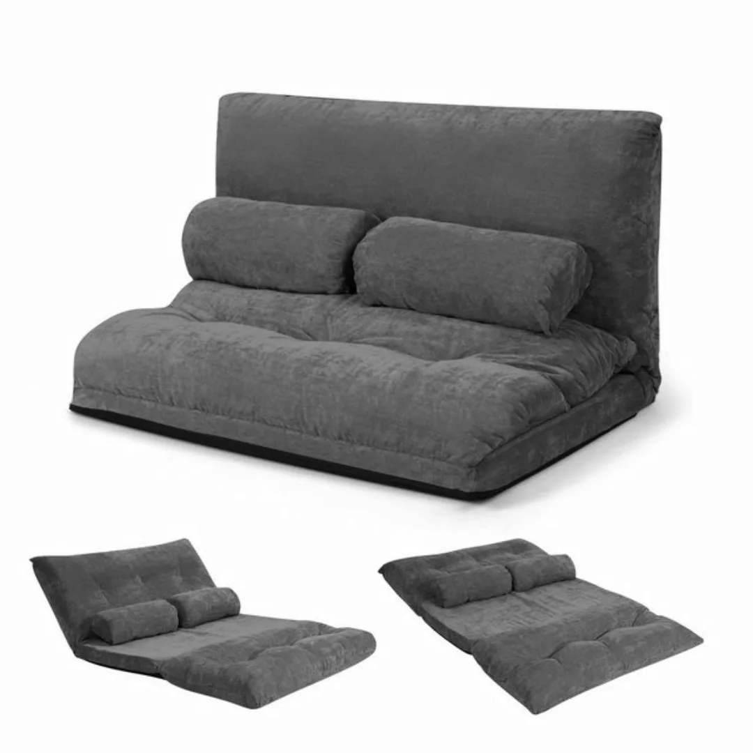 KOMFOTTEU Schlafsofa, 3 in 1 Sofabett mit Kissen & verstellbare Rückenlehne günstig online kaufen