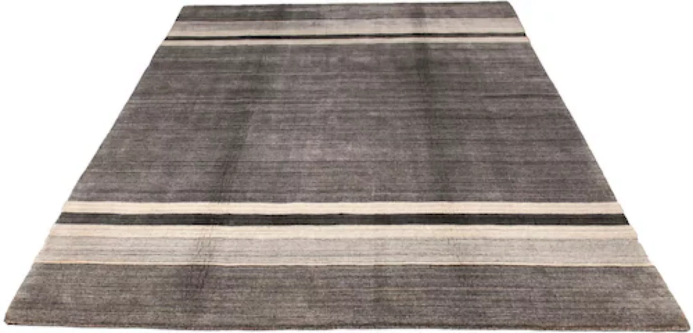 morgenland Wollteppich »Gabbeh - Softy - 244 x 174 cm - grau«, rechteckig günstig online kaufen