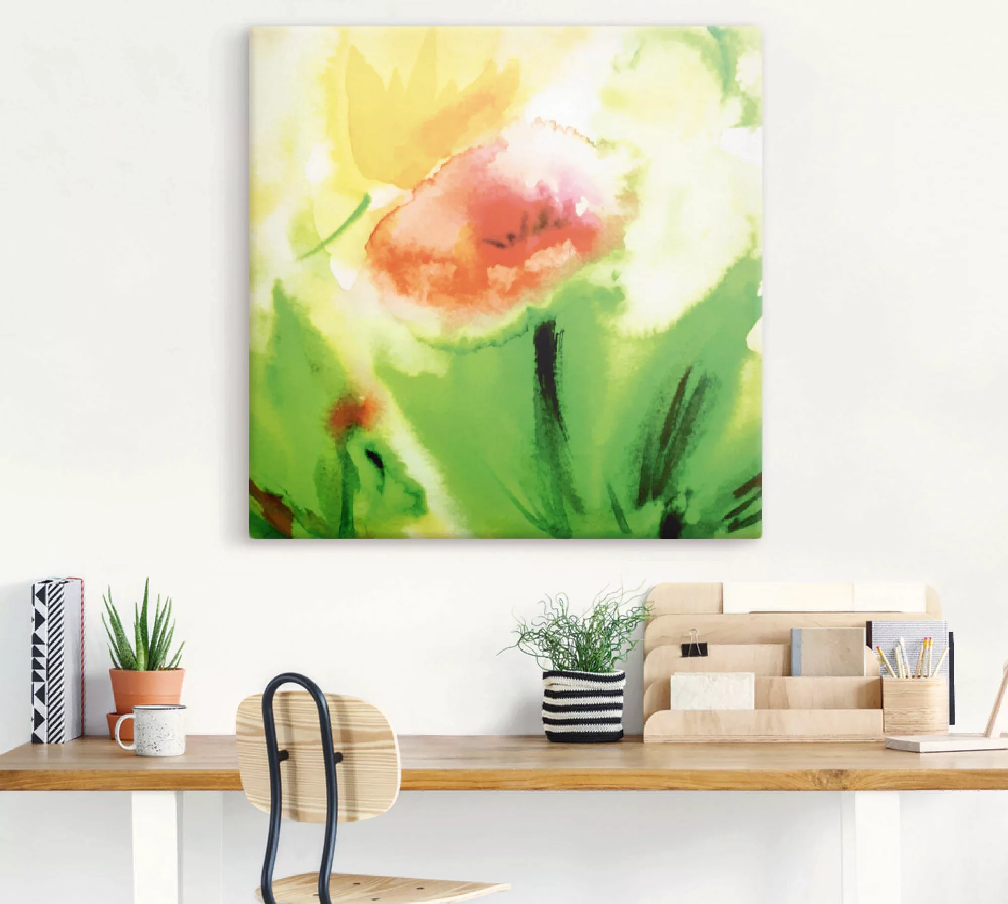 Artland Leinwandbild »Blumenliebe«, Blumen, (1 St.), auf Keilrahmen gespann günstig online kaufen