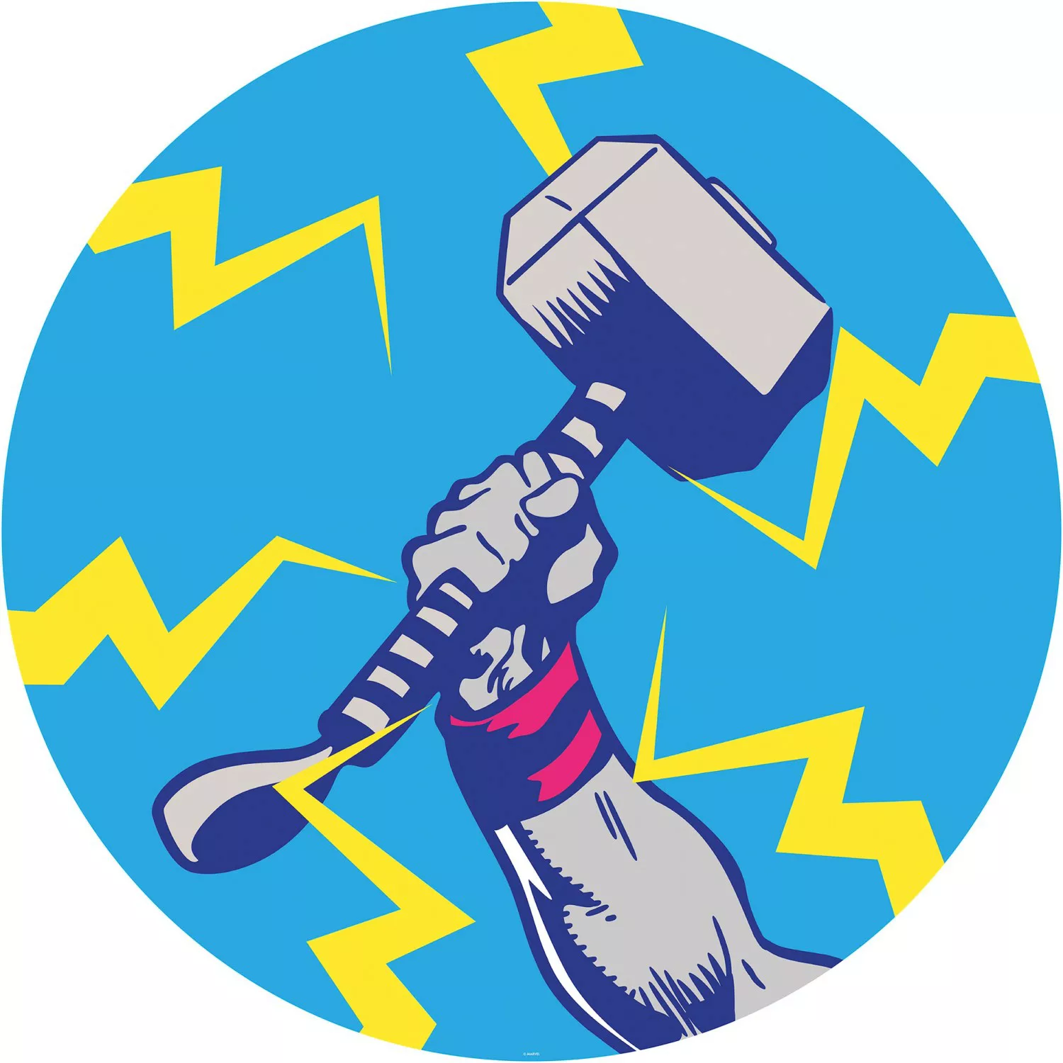 Komar Vliesfototapete Dot Avengers Thor's Hammer Pop Art selbstklebend Ø 12 günstig online kaufen